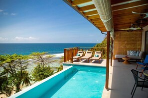 Superior Chalet, 2 Bedrooms, Private Pool, Ocean View | Terrace/patio