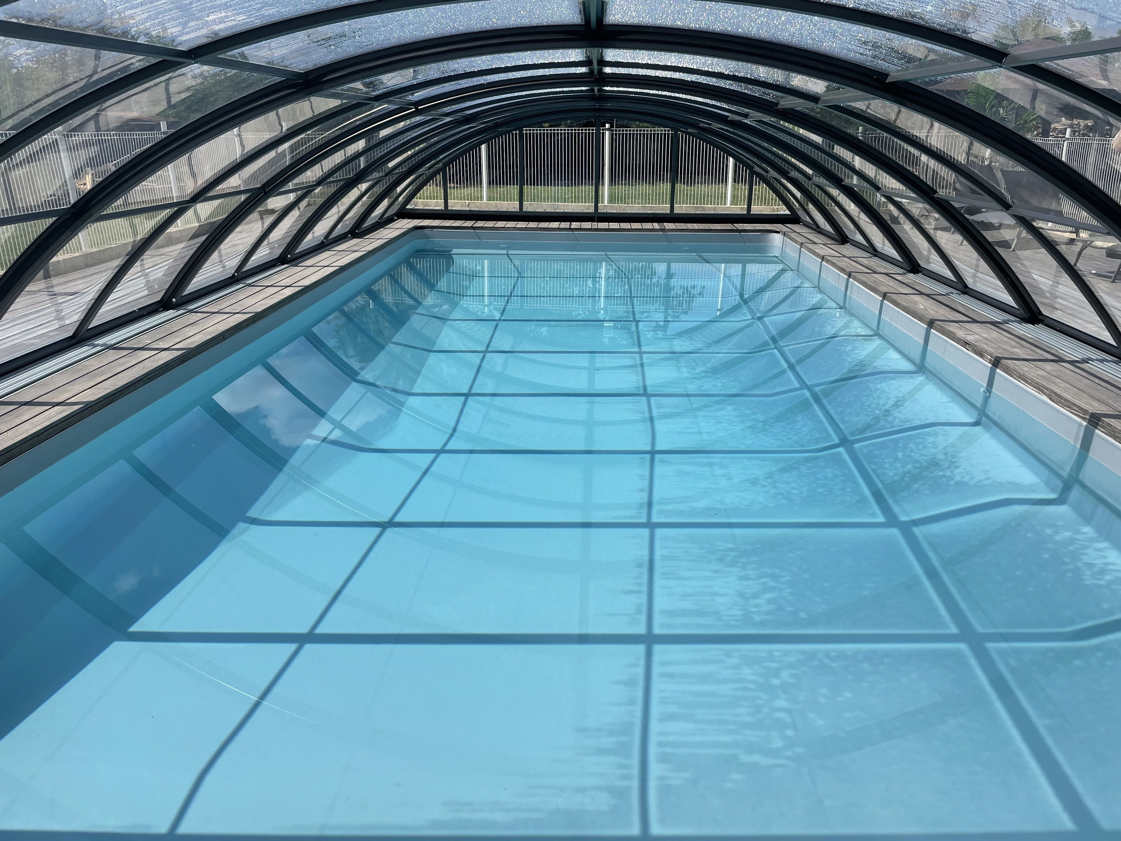 Piscine extérieure, piscine chauffée