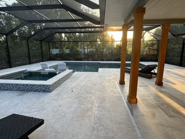 Outdoor pool, a heated pool