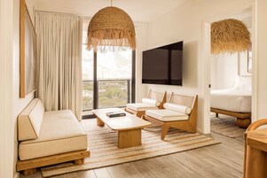 2 Bedroom Suite | Living area | 50-inch flat-screen TV with digital channels, TV
