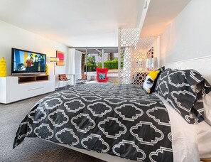 Superior-studiolejlighed - 1 kingsize-seng | Premium-sengetøj, senge med topmadrasser, individuelt design