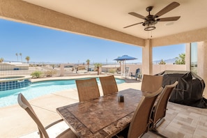 Outdoor pool, a heated pool