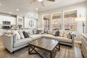 TV, fireplace, video games, ping pong