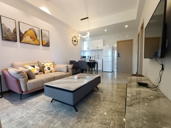 Căn hộ Superior, 2 phòng ngủ | Bộ trải giường bằng vải Frette của Ý, bộ đồ giường cao cấp