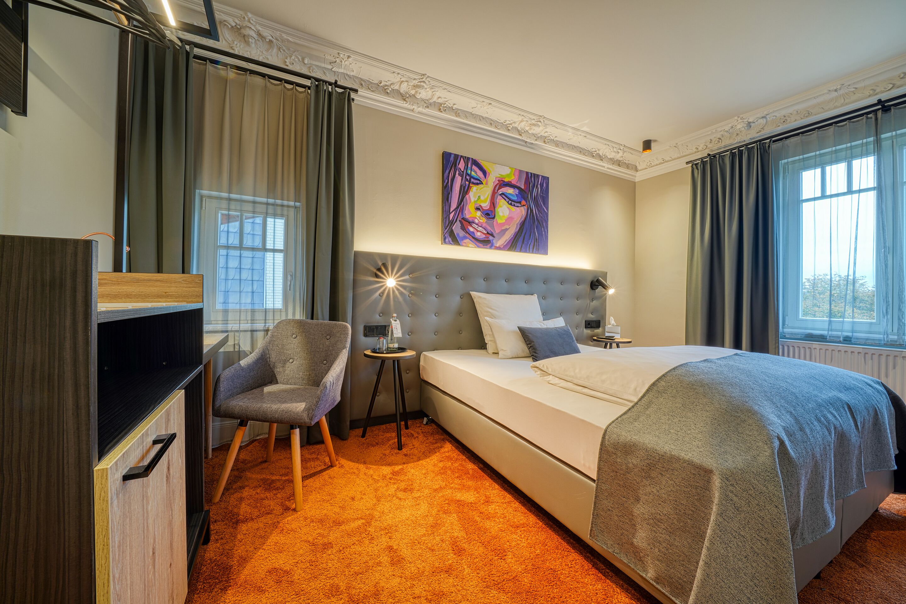 boutique double room | hypo-allergenic bedding, in-room safe, soundproofing, free wifi