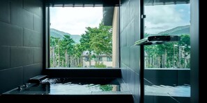 Badewanne und Dusche (separat), Quellwasserbad, Regendusche