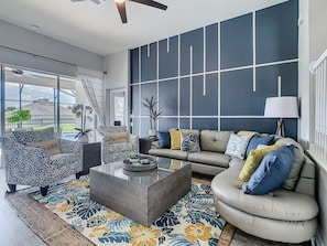 Smart TV, video game console, DVD player, table football - 5BR Disney Oasis | Avengers Game Room + Pool & Spa (Kissimmee)