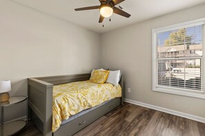 4 bedrooms, iron/ironing board, travel cot, WiFi