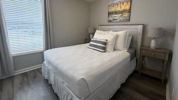 4 bedrooms, iron/ironing board, travel cot, WiFi