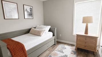 4 bedrooms, iron/ironing board, travel cot, WiFi
