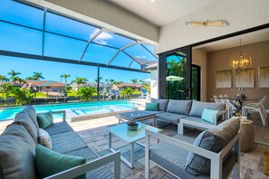 A heated pool