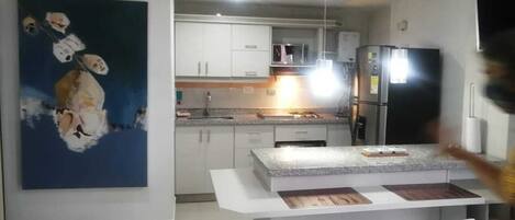 Frigorífic, microones, forn i placa de cuina