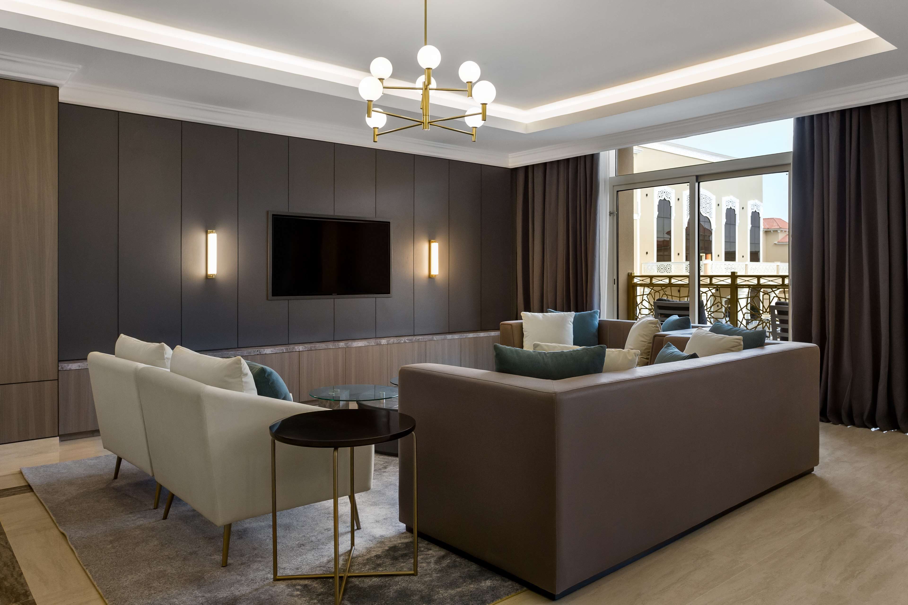 minibar, desk, laptop workspace, blackout curtains