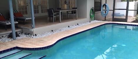 Outdoor pool, a heated pool