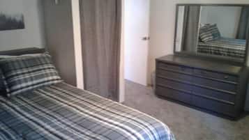 1 bedroom, travel crib, WiFi, bed sheets