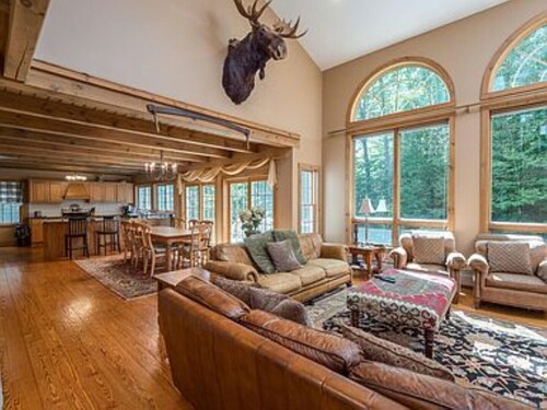 Expansive Retreat Near the Slopes w/ Media Room, Two Kitchens, & Stone Fireplace