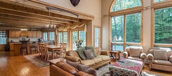 Expansive Retreat Near the Slopes w/ Media Room, Two Kitchens, & Stone Fireplace
