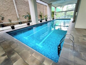 Indoor pool, a heated pool