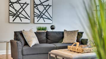 Smart TV, fireplace, video games, table football