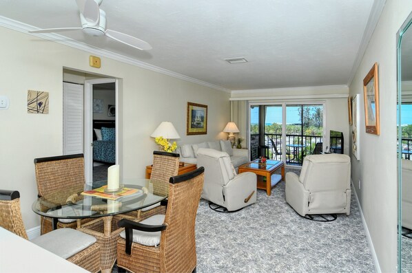 TV, ping pong, books