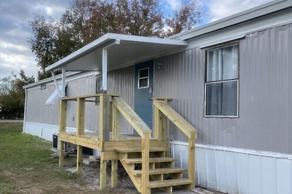 Front door and front steps