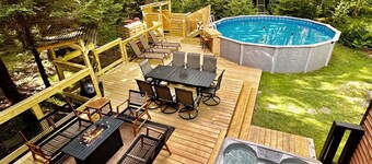 Poconos Cottage Heated Pool w/ Winter Dome Hot Tub Game Room