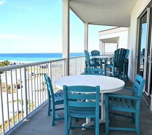 Outdoor dining - St Lucia-3BR, ocean views, free golf and more (Miramar Beach)