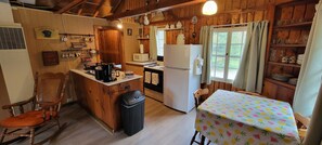 Fridge, microwave, oven, stovetop - Summer, Mermaid Coast Cottages on Lake Huron (East Tawas)