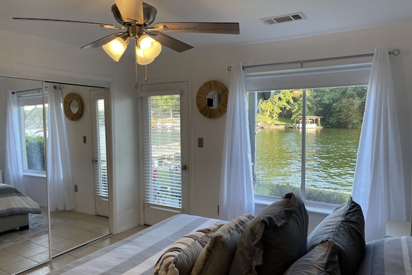 Gorgeous lake views right from bed—master bedroom