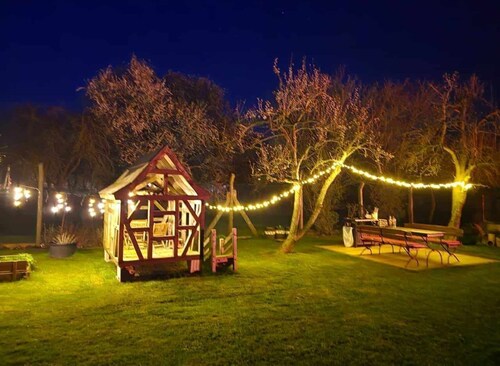 Ferienresidenz Glück auf dem Lande im Ostseeland - 3-Raum-Fewo Blütenzauber