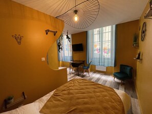 1 bedroom, desk, soundproofing, iron/ironing board