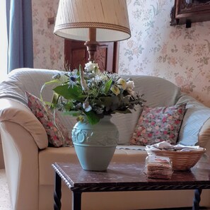 Téléviseur, foyer, livres, bureau