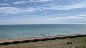 On the beach, sun-loungers - Beautiful Seafront Home with Amazing Views! (Littlestone)