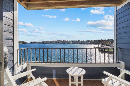 Gorgeous Lake Charlevoix Balcony | Downtown Charlevoix | Pool, Hot Tub, Sauna