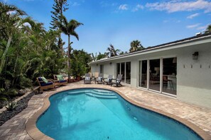 A heated pool
