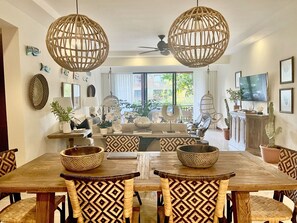 Dining - El Portillo Terrenas Amazing 2 BDM Luxury 🏖 Beach Apt Private Private Hot Tub! (El Limón)
