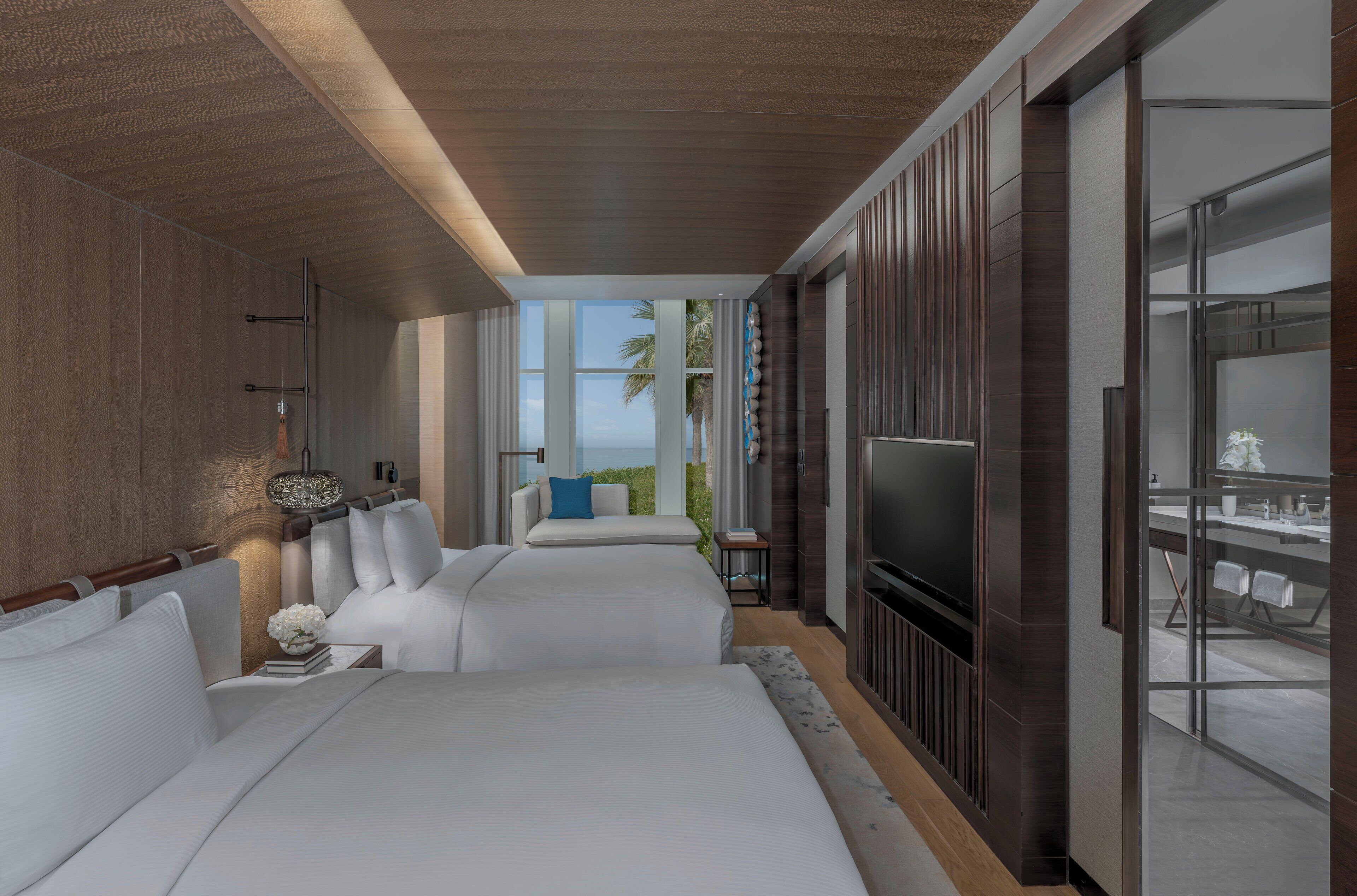 2 Twin 1 Bedroom Seafront Villa Club Lounge Access | Premium bedding, down comforters, Select Comfort beds, minibar