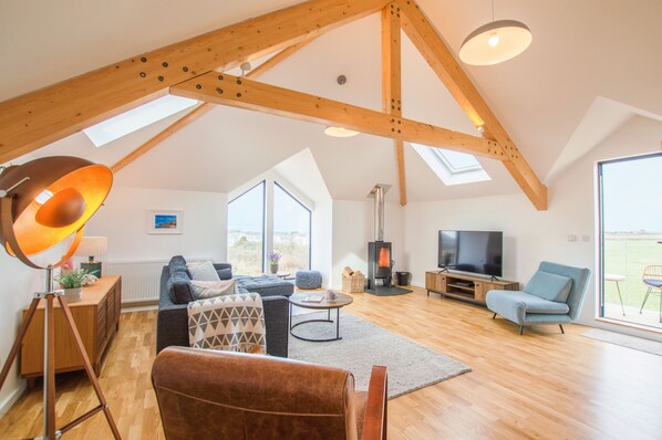Smart TV, fireplace