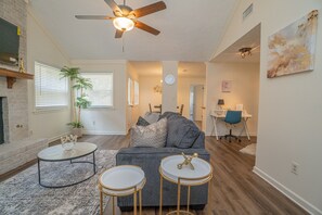 Smart TV, fireplace, offices