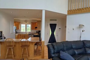 Smart TV, DVD player, books, video library