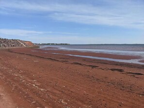 Playa en los alrededores, camastros y toallas de playa