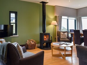Fireplace - A rural property based on a working farm with wood burner. (Linlithgow, near Edinburgh)