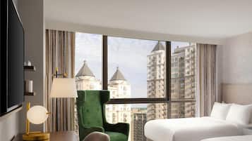 Premium bedding, down duvets, in-room safe, desk