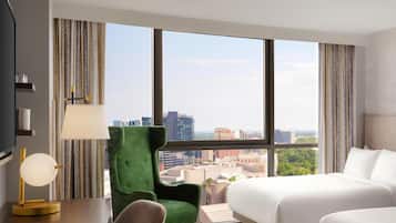 Premium bedding, down comforters, in-room safe, desk