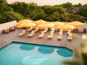 Seasonal outdoor pool, open 8:00 AM to 8:00 PM, pool cabanas (surcharge)