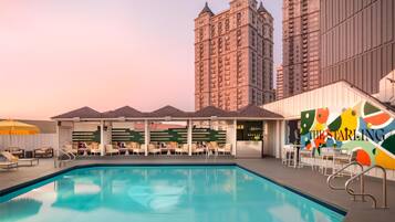 Seasonal outdoor pool, open 8:00 AM to 8:00 PM, pool cabanas (surcharge)