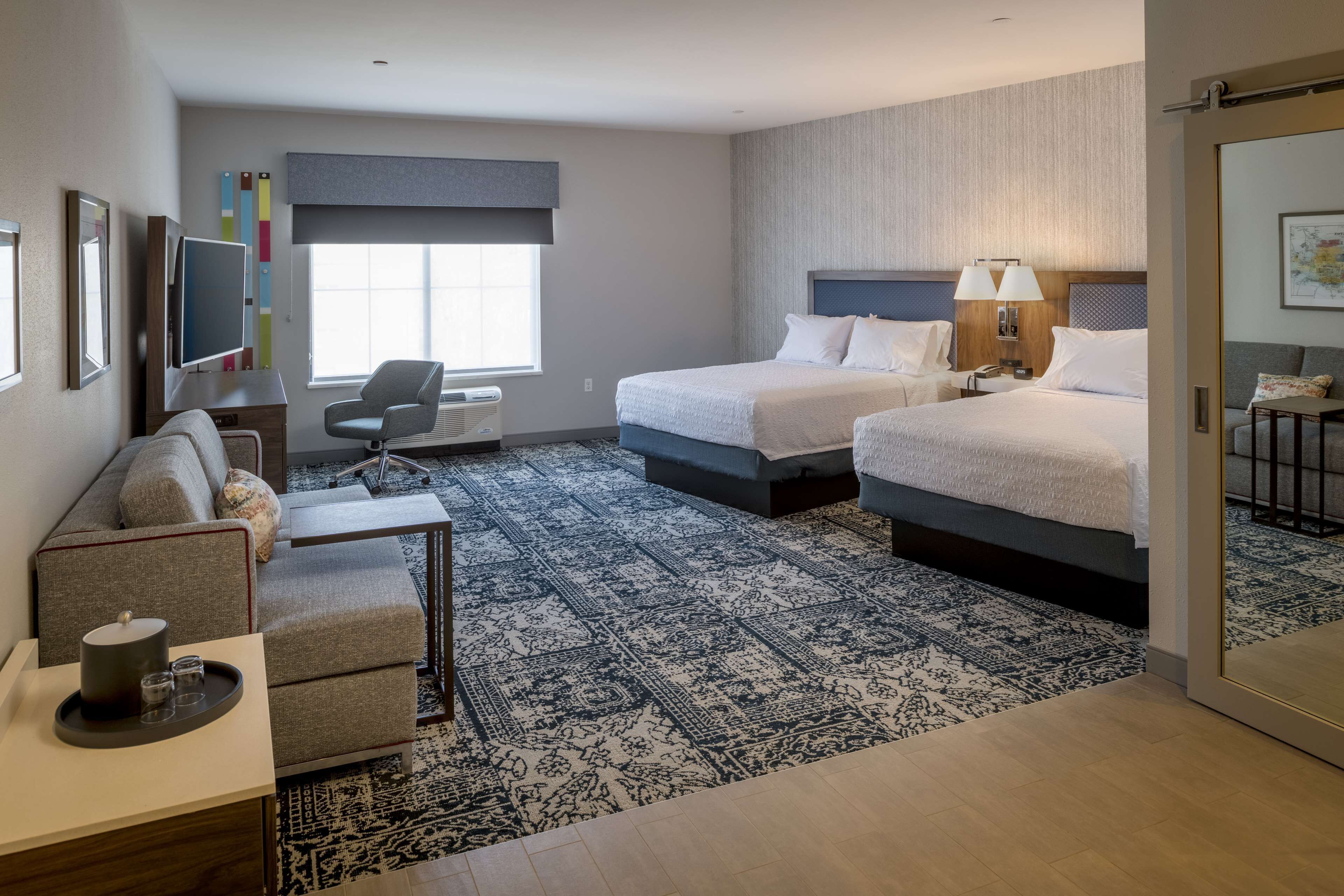 in-room safe, desk, blackout curtains, iron/ironing board