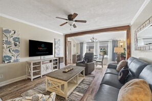 Condo (7904 Surf Drive #7) | Living room | Flat-screen TV