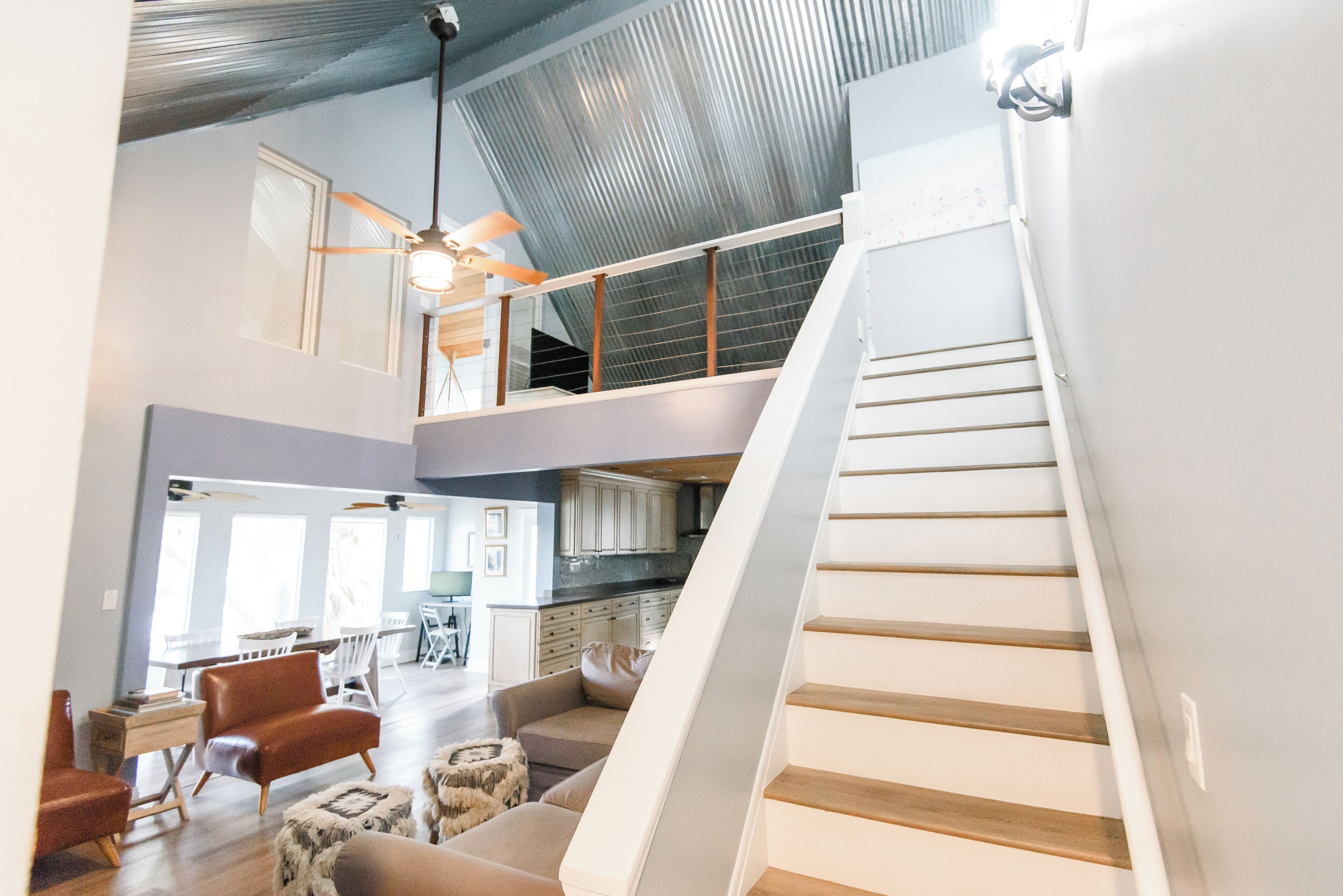 Smart TV, fireplace, computer monitors, printers