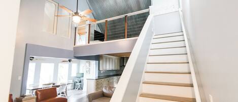 Smart TV, fireplace, computer monitors, printers